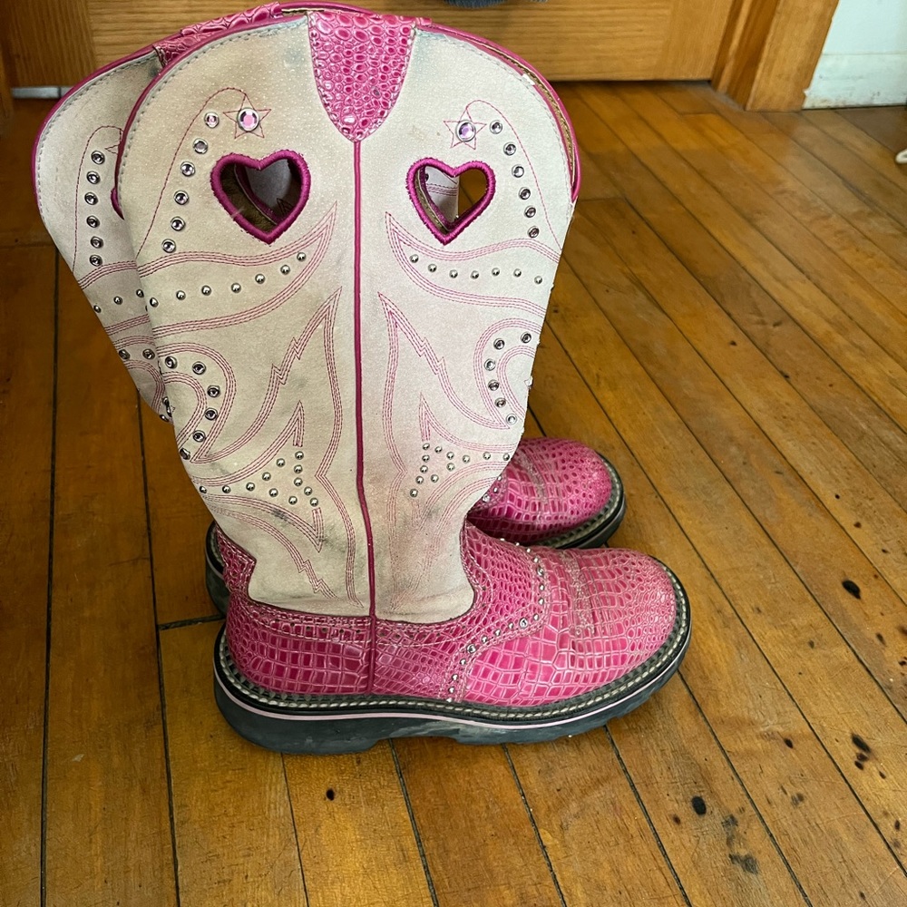 Ariat tall, bling, pink, fat baby boots